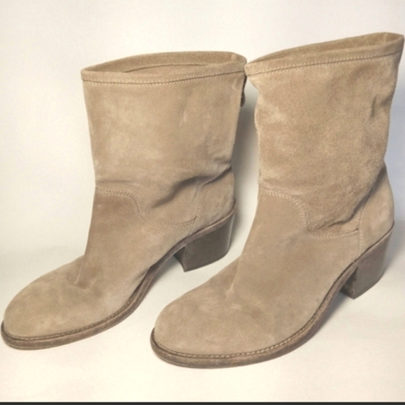 Attilio Guisti Leombruni Taupe Slouch Boots - Picture 1 of 8